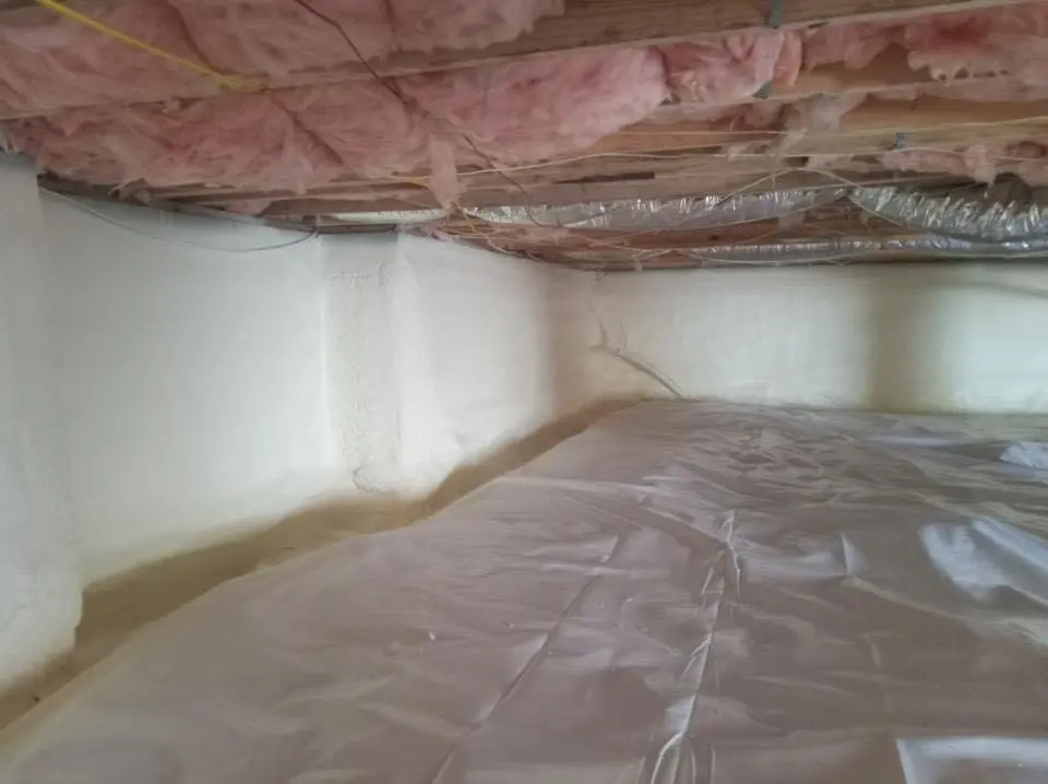 Crawl space encapsulation with closed-cell spray foam for Spray Foam Roofing in Oceanside
